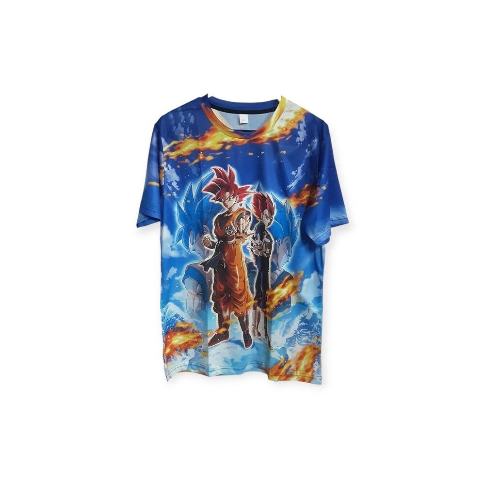 Dragon Ball Z Anime Manga Goku and Vegeta Full Print Shirt 2XL